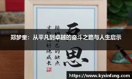 郑梦奎：从平凡到卓越的奋斗之路与人生启示